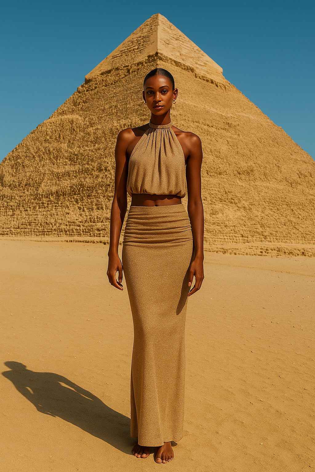 Évasion Insulaire Beige Dress